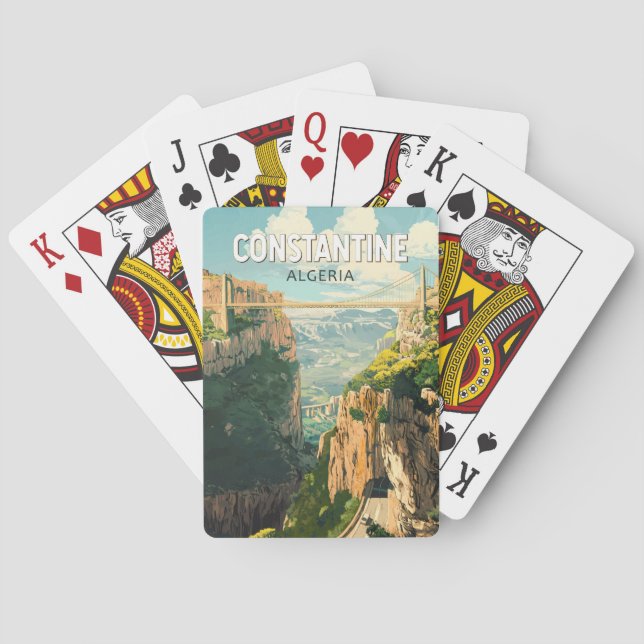 Constantine Algerien Reisen Kunst Vintag Spielkarten (Rückseite)