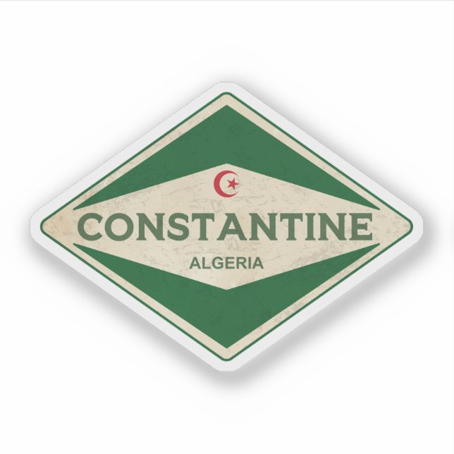 Constantine Algerien Vintag Aufkleber (Vorderseite)