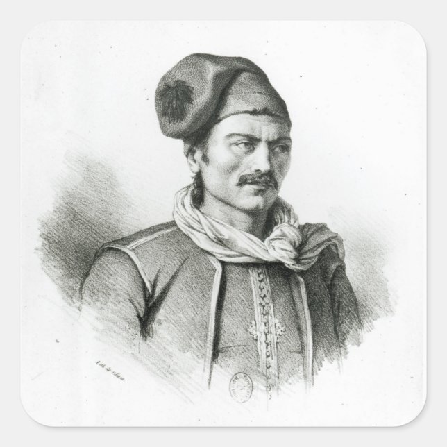 Constantine Kanaris Quadratischer Aufkleber (Vorderseite)