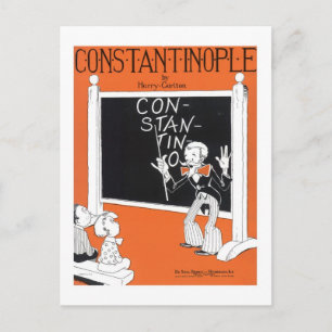 Constantinopel Vintag Songbook Cover Postkarte