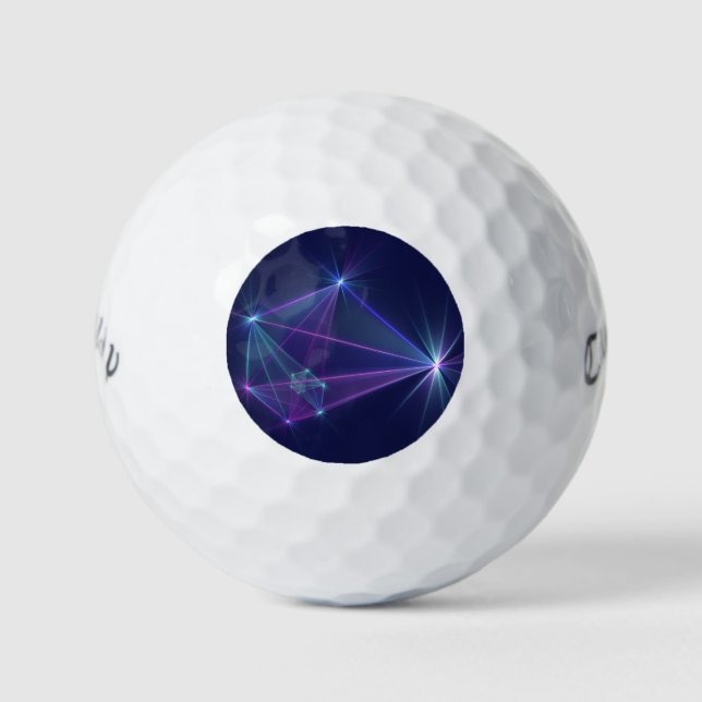 Constellation, Abstrakt Fantasy Fraktal Art Golfball (Vorderseite)