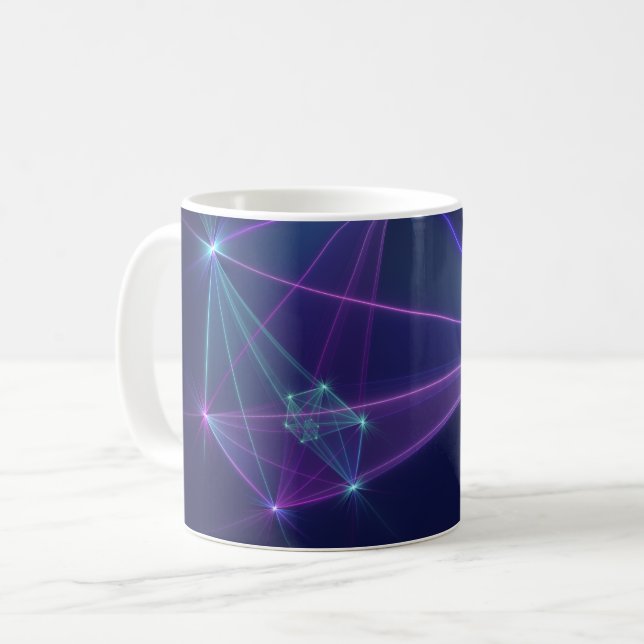 Constellation, Abstrakt Fantasy Fraktal Art Kaffeetasse (Vorderseite Links)