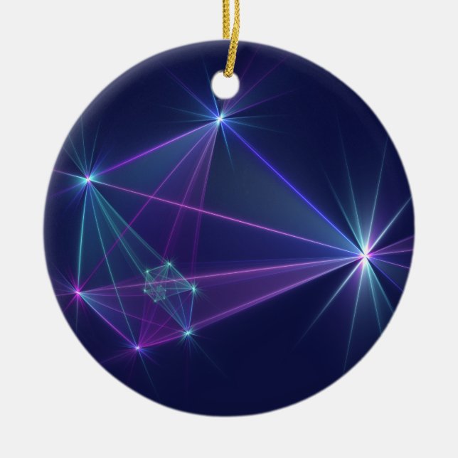 Constellation, Abstrakt Fantasy Fraktal Art Keramik Ornament (Vorne)