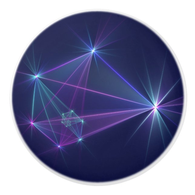 Constellation, Abstrakt Fantasy Fraktal Art Keramikknauf (Vorderseite)