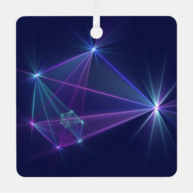 Constellation, Abstrakt Fantasy Fraktal Art Ornament Aus Metall (Vorderseite)