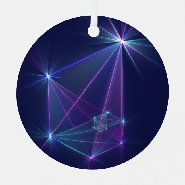 Constellation, Abstrakt Fantasy Fraktal Art Ornament Aus Metall (Vorderseite)