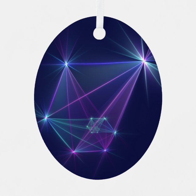 Constellation, Abstrakt Fantasy Fraktal Art Ornament Aus Metall (Vorderseite)