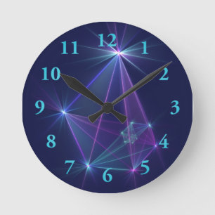 Constellation, Abstrakt Fantasy Fraktal Art Runde Wanduhr