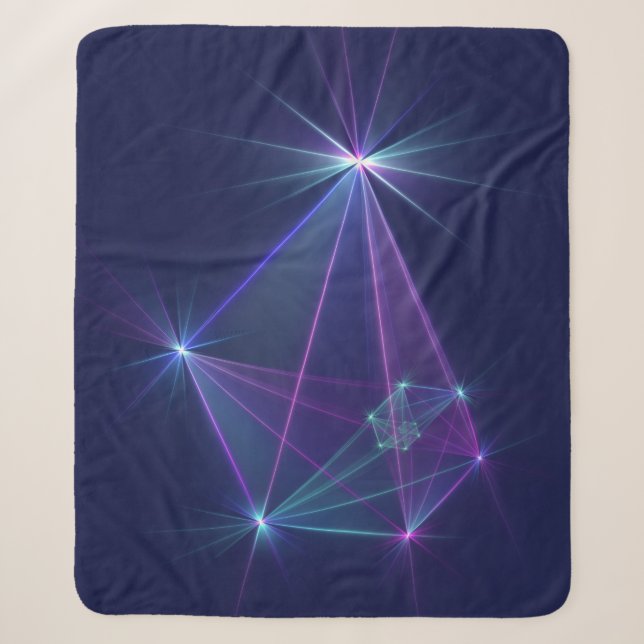 Constellation, Abstrakt Fantasy Fraktal Art Sherpadecke (Vorderseite)