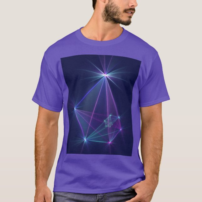 Constellation, Abstrakt Fantasy Fraktal Art T-Shirt (Vorderseite)