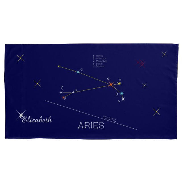 Constellation ARIES einzigartig, erhabend Kissenbezug (Vorderseite)