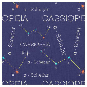 Constellation Cassioipeia Stoff
