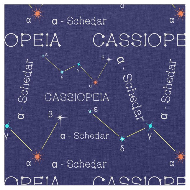 Constellation Cassioipeia Stoff (Nahaufnahme)