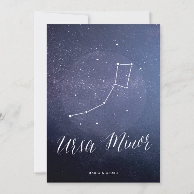 Constellation Celestial Tischnummer Ursa Minor (Vorderseite)