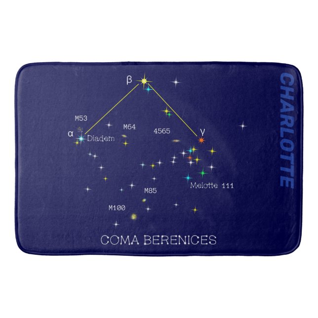 Constellation Coma Berenices Badematte (Vorderseite)