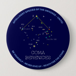 Constellation Coma Berenices Button