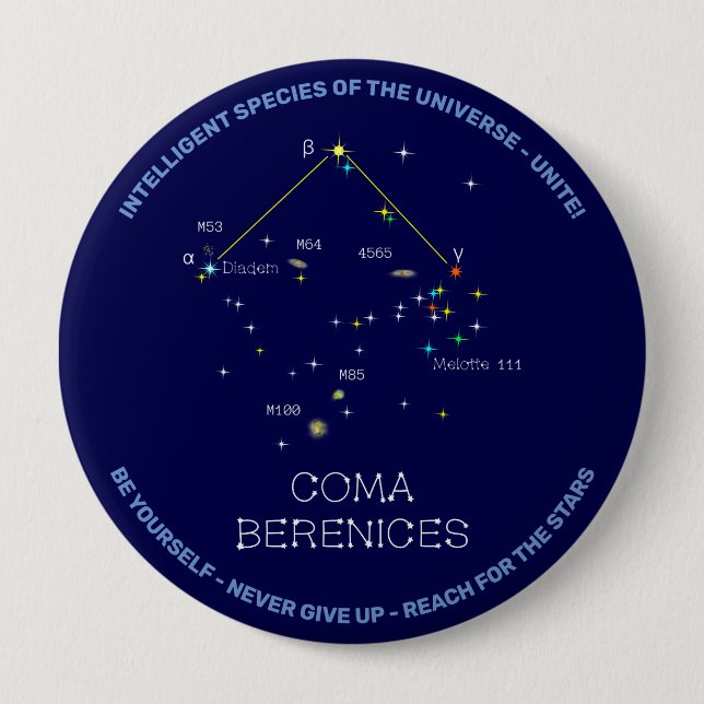Constellation Coma Berenices Button (Vorderseite)