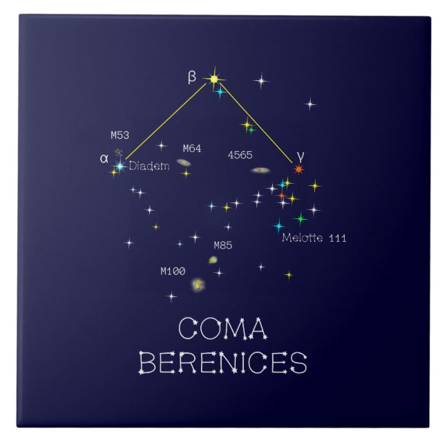 Constellation Coma Berenices Fliese (Vorderseite)