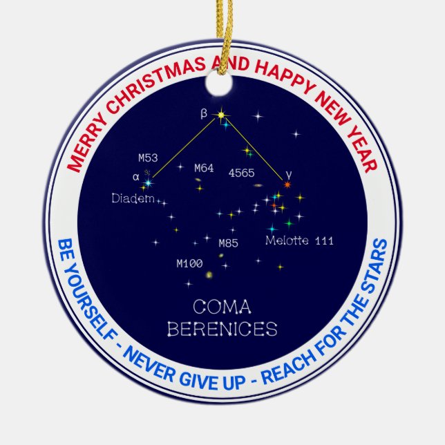 Constellation Coma Berenices Keramik Ornament (Vorne)