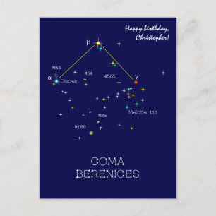 Constellation Coma Berenices Postkarte