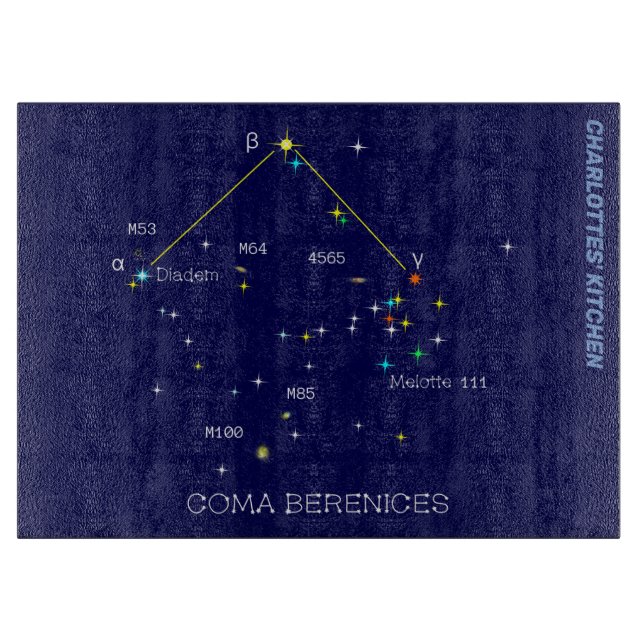 Constellation Coma Berenices Schneidebrett (Vorderseite)