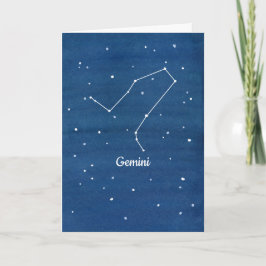 Constellation Gemini Astrologie Sign Happy Geburts Karte