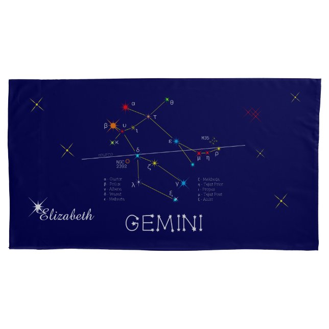 Constellation GEMINI einzigartig, elegant Kissenbezug (Vorderseite)