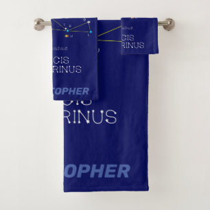 Constellation Piscis Austrinus Badhandtuch Set