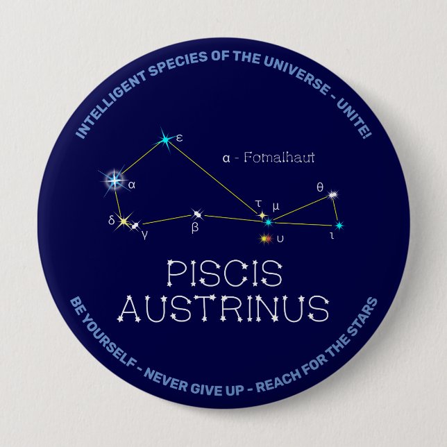 Constellation Piscis Austrinus Button (Vorderseite)