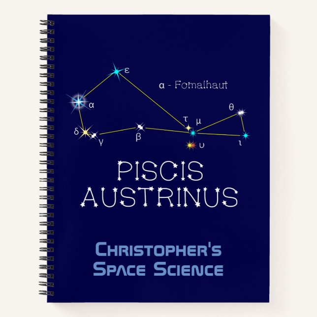 Constellation Piscis Austrinus Notizbuch (Vorderseite)