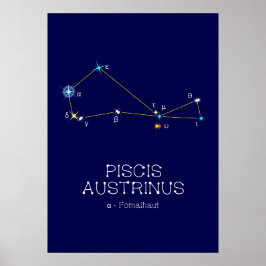 Constellation Piscis Austrinus Poster