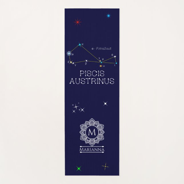 Constellation Piscis Austrinus Yogamatte (Vorderseite)