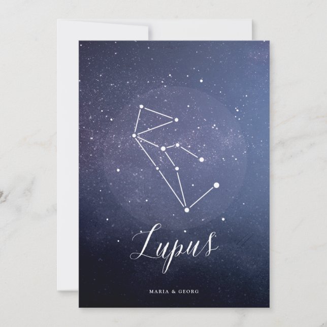 Constellation Star Celestial Tischnummer Lupus (Vorderseite)
