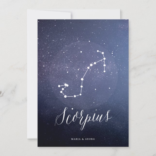 Constellation Star Celestial Tischnummer Scorpius (Vorderseite)