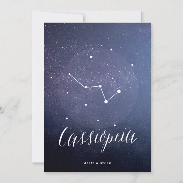 Constellation Star Tischnummer Cassiopeia (Vorderseite)