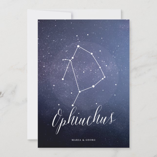 Constellation Star Tischnummer Ophiuchus (Vorderseite)