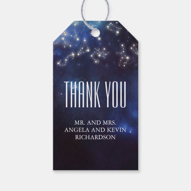 Constellation Starry Night Wedding Geschenkanhänger (Vorderseite)