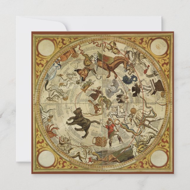 Constellation Stars Northern Sky Vintag Astronomie Einladung (Vorderseite)