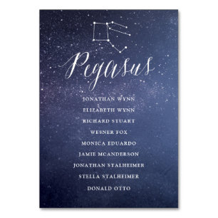 Constellation Wedding Seating Chart Card Pegasus Tischnummer