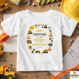 Construction 1ST Birthday | Builder Truck Party Baby T-shirt