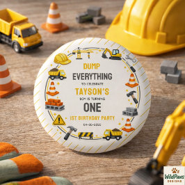 Construction 1ST Birthday | Builder Truck Party Button