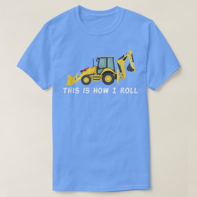 Construction Backho Big Trucks Diggers for Boys &  T-Shirt (Design vorne)