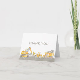 Construction Birthday Dump Trucks Birthday Dankeskarte