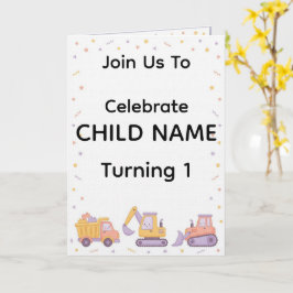 Construction Birthday Invitation | Editable Truck Karte