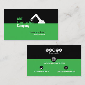 Construction Building Crane Business Card Visitenkarte