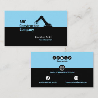 Construction Building Crane Business Card Visitenkarte