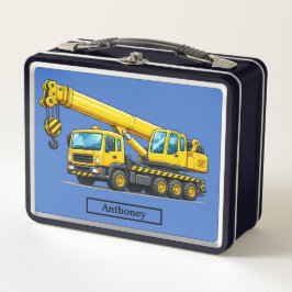Construction Crane Truck Kids Metall Brotdose