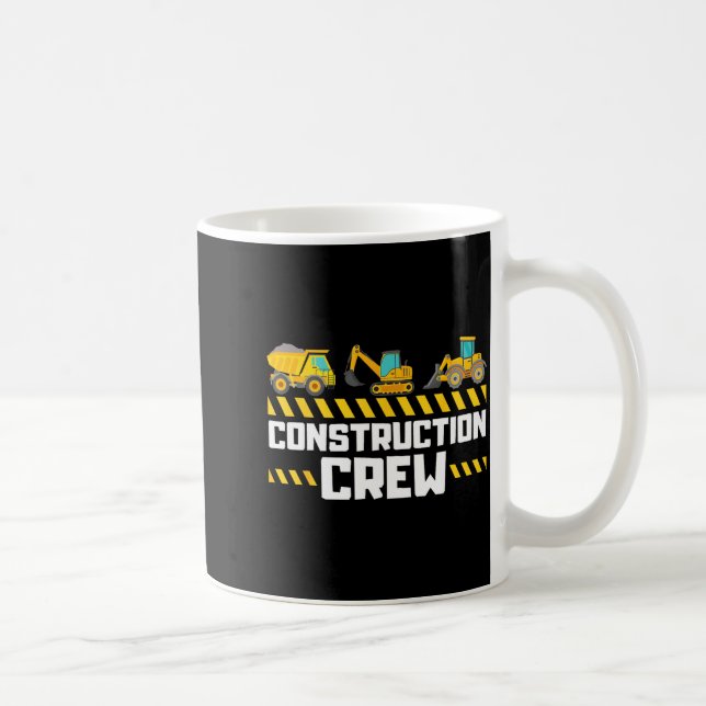 Construction Crew Worker Excavator Boys Girls Kids Kaffeetasse (Rechts)