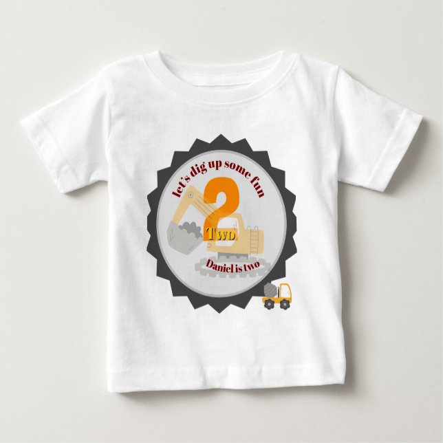 Construction Dump Truck Baby T-shirt (Vorderseite)