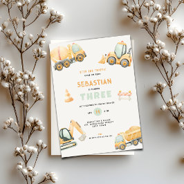 Construction Dump Truck Party Boys Birthday Einladung